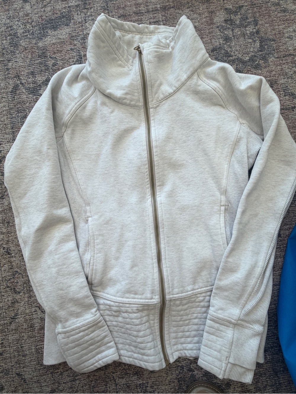 lululemon athletica Light Gray Full-Zip Bomber Jacket